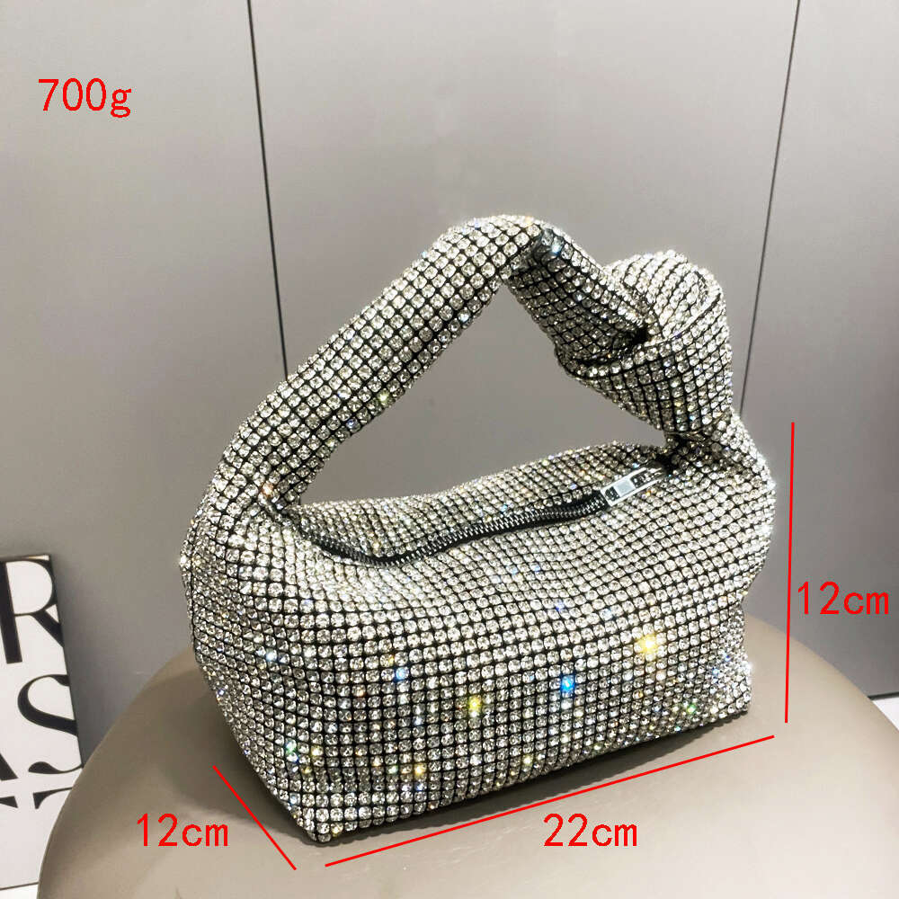 Designer Bag handmade Rhinestones Evening bag silver Crystal handmade Bags for Women Purses and Handbags Luxury Designer banquet bag tote bag purse lu