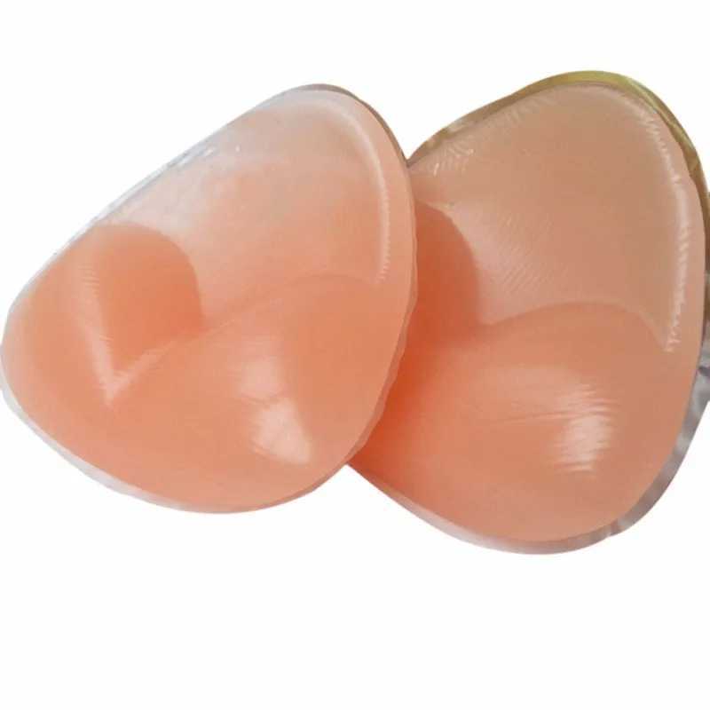 Dropship 1 Pair Push Up Silicone Triangle Bikini Swimsuit Bra Insert Pads Bra Pads Pasties Invisable Breast Enhancer LingerieXJ241024