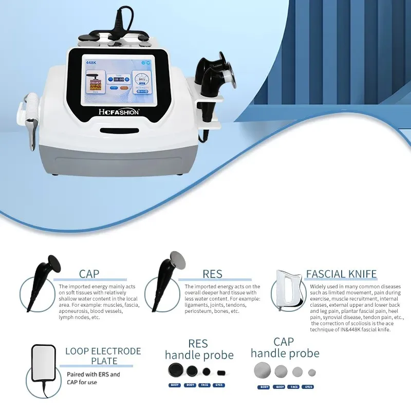 Spain Technology Indeeplus RF 448Khz Machine Tecar Diathermy Therapy Pain Relief Skin Rejuvenation Wrinkle Remover