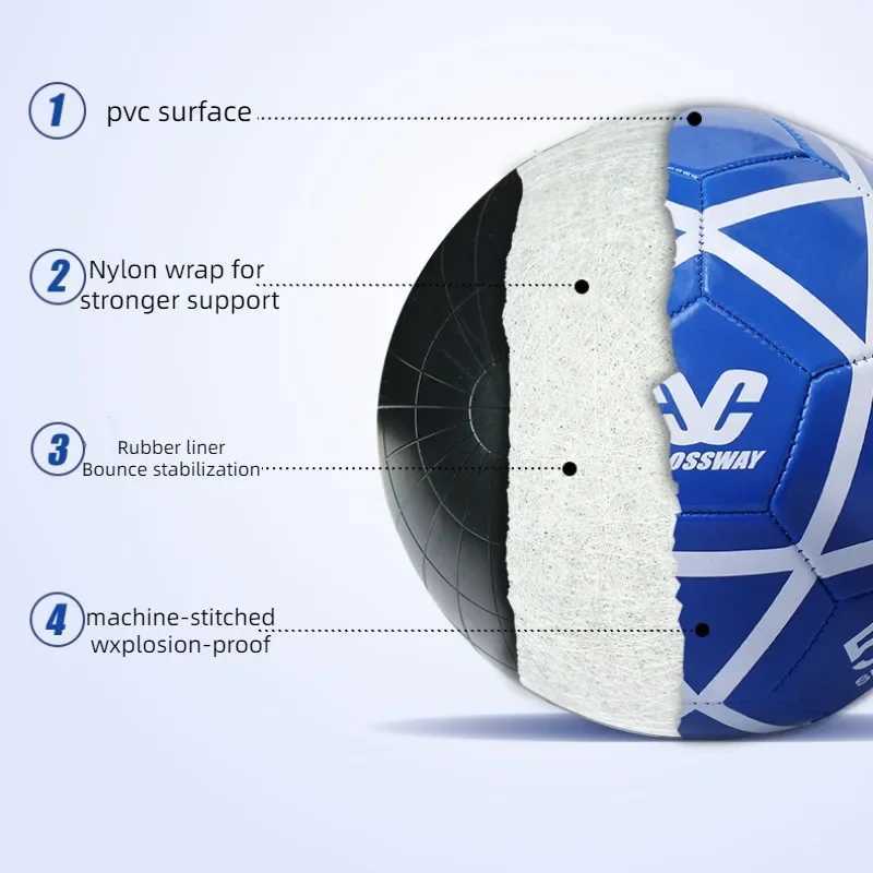 Official Size 5 Football Adults Outdoor Grassland Training Competition Ball PVC Machine-stitched Explosion-proof Soccer BallXJ241023