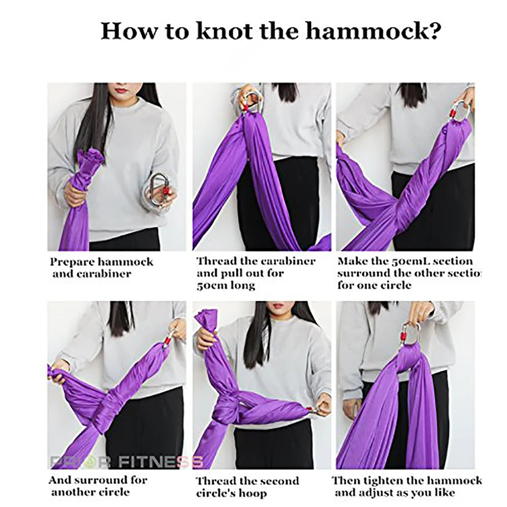 20 Color Aerial Yoga Hammock 456728M Flying Swing for Antigravity Inversions Sling 241024