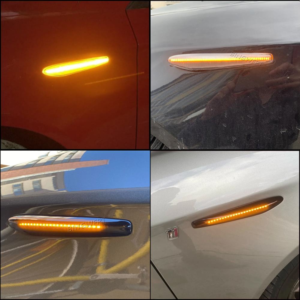 2Pcs Canbus LED Dynamic Side Marker Lights Car Turn Signal Lamps For Alfa Romeo 159 Sportwagon Brera Spider 939 OEM#60691105