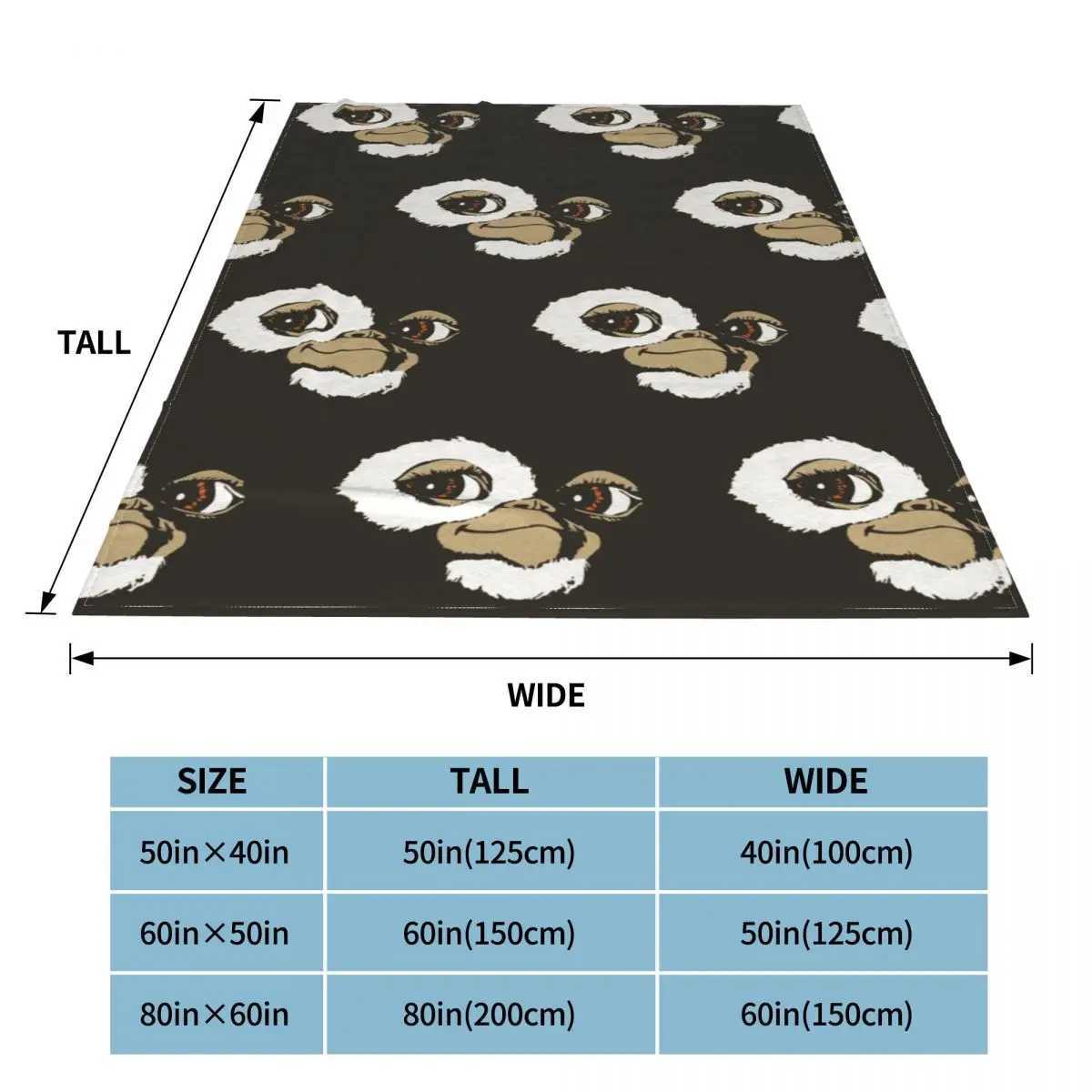 Blanket Gremlins Gizmo Blankets Flannel Monster Gremlin 80s Horror Christmas Movie Super Soft Throw Blanket for Outdoor Travel Bed Rug Z241024