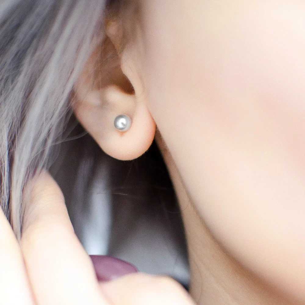 4/6/8MM Gold Color Stainless steel White Pearl Ball Pushback Stud Earrings Hypoallergenic Jewelry for Women Bridal Wedding StudsX241023