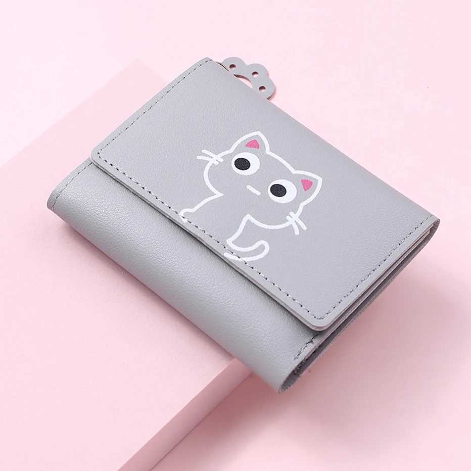 Womens Cute Wallet Womens Mini Short PU Leather Wallet Womens Card Clip Money Bag Creative FAshion Wallet Gift Z250411