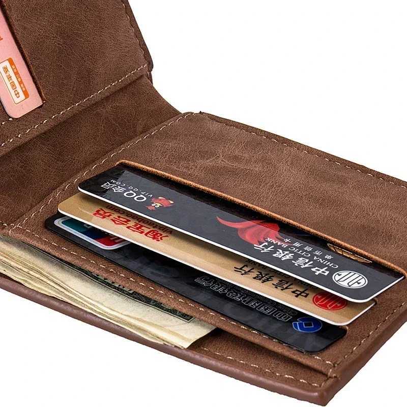 Mens leather wallet with zipper card holder coin pocket mens money bag classic Monederos De Hombre Z250411