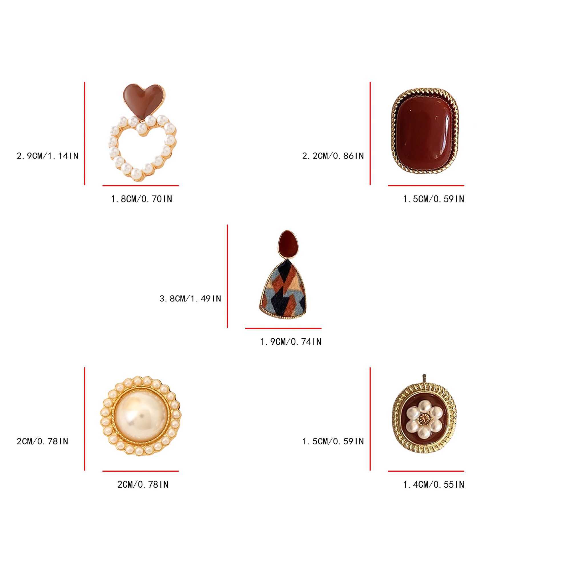 S925 Silver Needle Wine Red Retro Hong Kong Style Perforated Womens High Temperature Pearl Earrings W241023