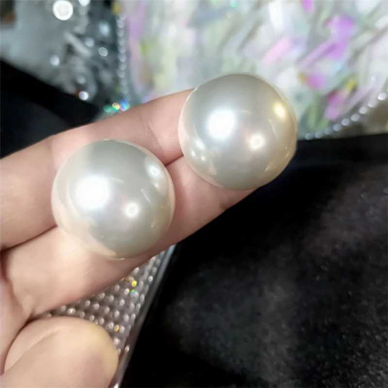 2.0CM imitation pearl round stud earrings minimum trend statement womens geometry party wedding girl gift W241023