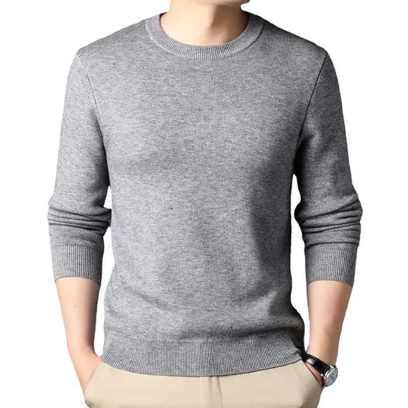 Mens Winter Solid Color Knitted Sweater Casual Comfortable Tops Vintage Sweatshirts Loose Basic Round Neck Autum Sweatwear LX241024