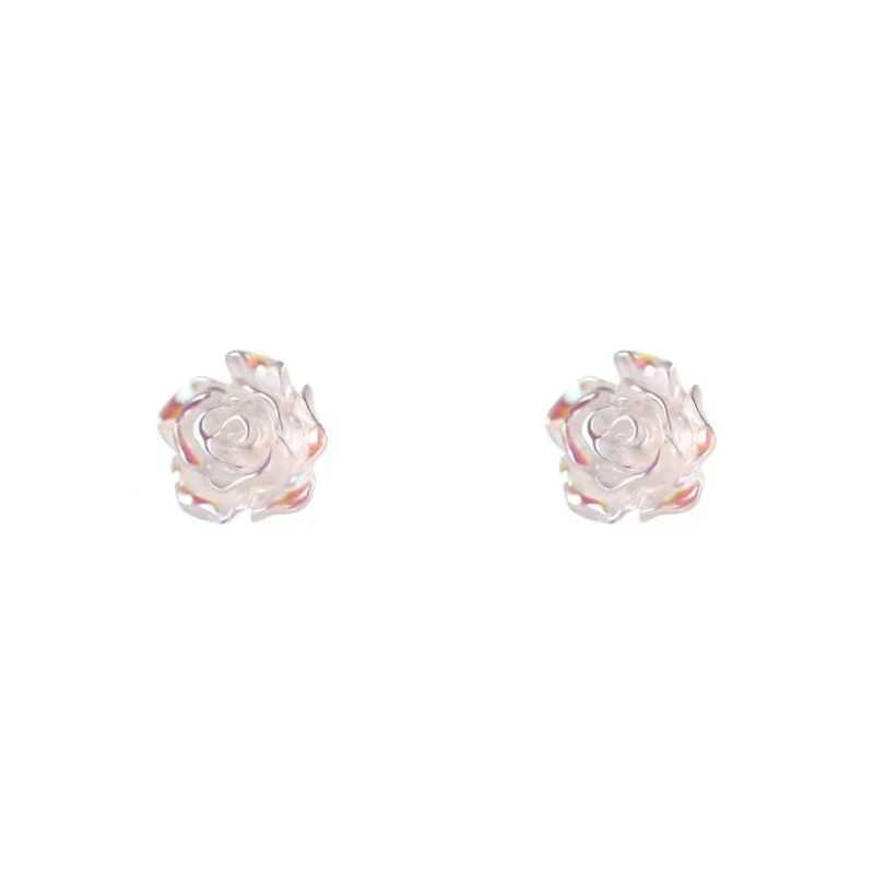 2024NEW S925 Sterling Silver pin flower stud earrings Noble romantic style suitable for banquet gifts and partiesX241023