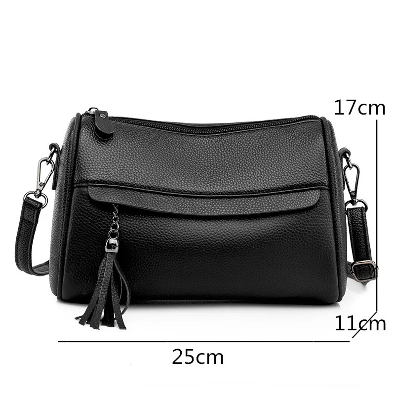 Woman Leather Handbag Small Shoulder Bag Cross Body Pillow Fashion Messenger Versatile Genuine 241017
