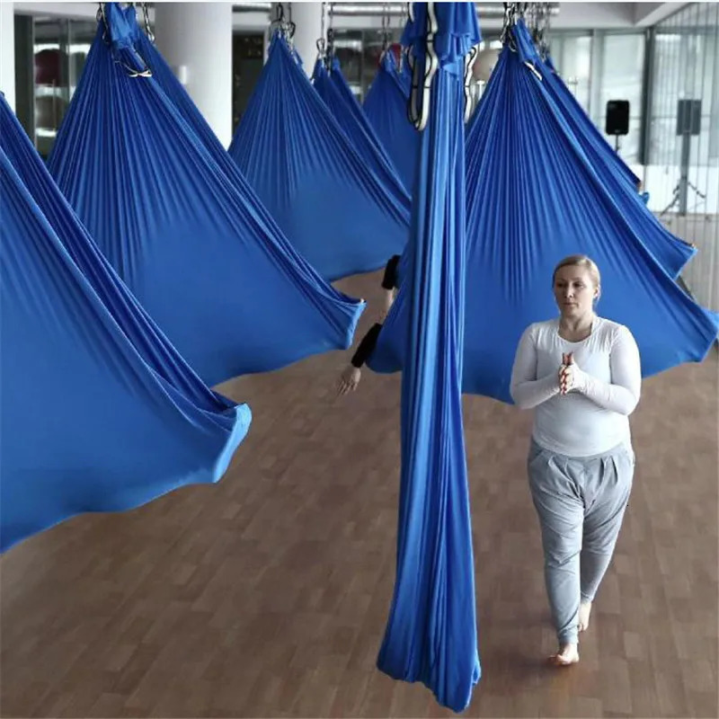 Elastic 5 Meters Aerial Yoga Hammock Flying Swing Latest Multifunction Antigravity Belts for yoga training belt 241024