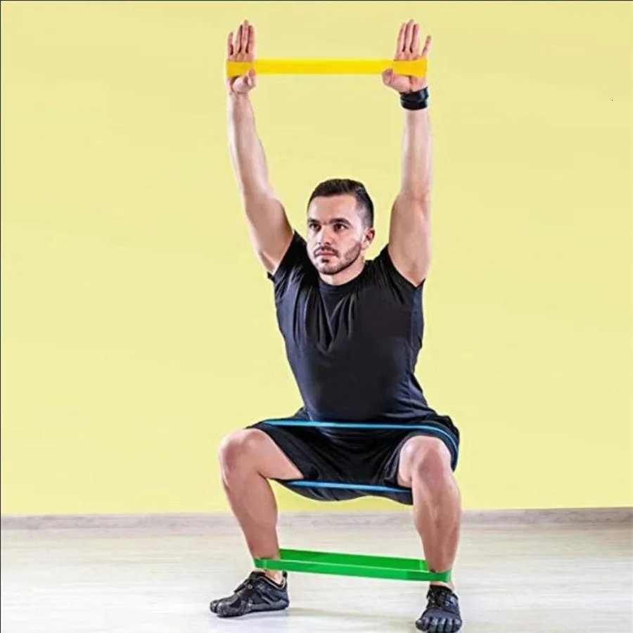 5pc Pack Yoga Elastic Resistance Band Fitness Stretching Rope Suitable For Hip Lifting Body Shaping Strength Training 241024