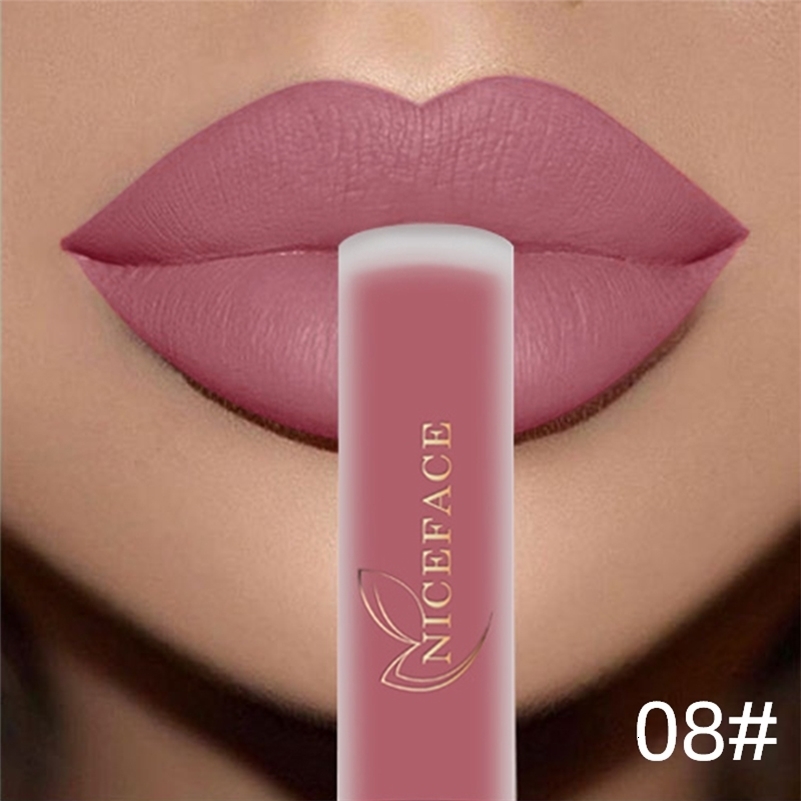 NICEFACE Nude Liquid Lipsticks Waterproof Velvet Matte Lip Gloss Long Lasting Nonstick Cup Tint Makeup Pigment Cosmetics 241008
