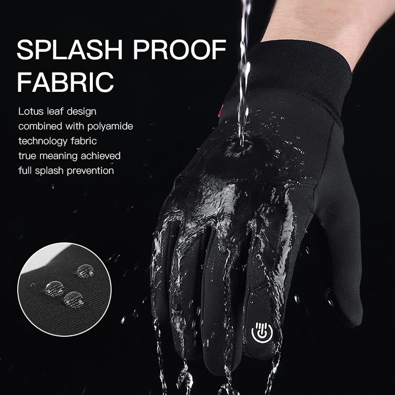 Waterproof Cycling Gloves Winter Touch Screen Bicycle Outdoor Scooter Windproof Riding Motorcycle Ski Warm Bike 241024