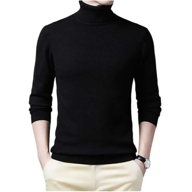 Sweater Men Solid Color Turtleneck Pullovers Pull Homme Mens cold Blouse Winter Long Sleeve T Shirts LX241024