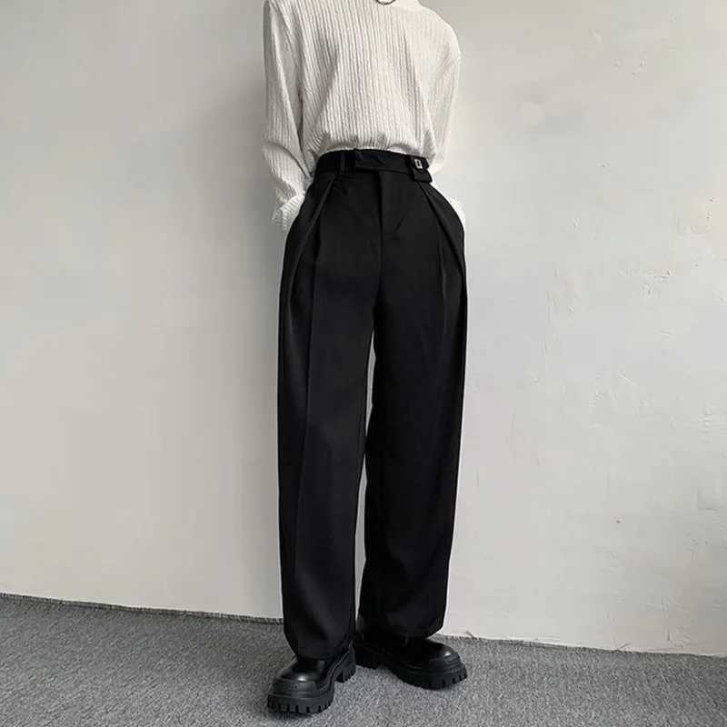 2023 New Black Suit Pants Men Fashion Social Mens Dress Pants Korean Loose Oversized Wide Leg Pants Mens Formal Trousers M-2XLX241023