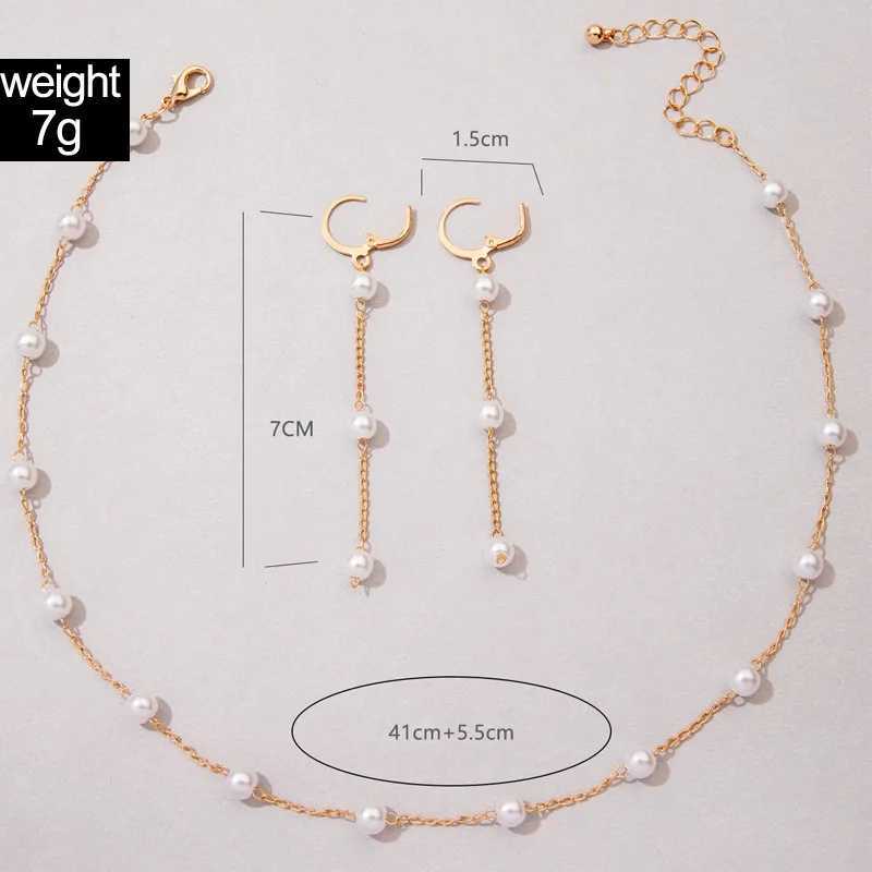 New Beads Womens Necklace Kpop Pearl tassel Earrings Gothic Necklace Jewelry Pendant Necklace Girls Necklace 2023 W241023