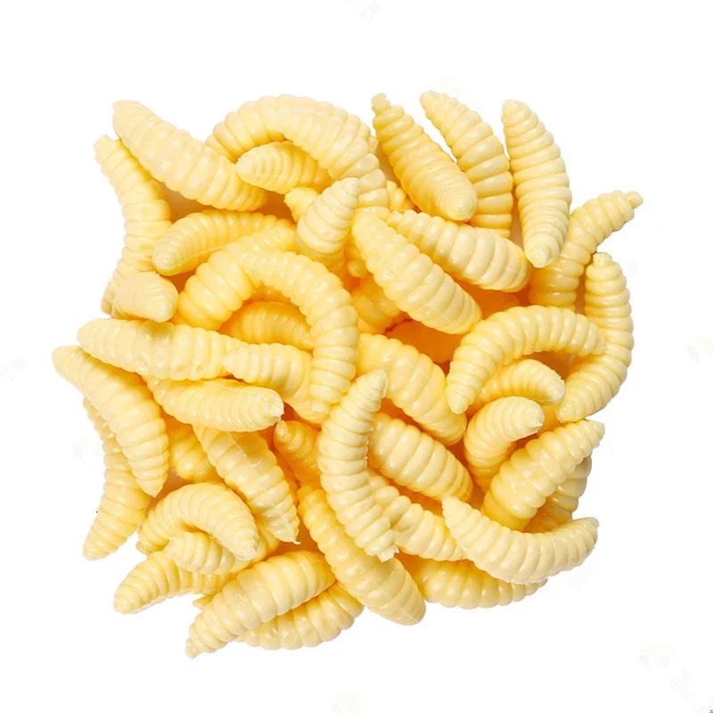 Wholesale 2cm 03g Maggot Soft Fishing Lure Silicone Smell Grub Worms Artificial Fishy Bait 100050030020010050PCS 241024