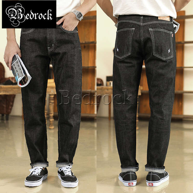 MBBCAR Original Design Casual 14Oz Vintage Heavy Blue One Washed Seedge Denim Jeans For Men Tapered Pencil Pants 7240