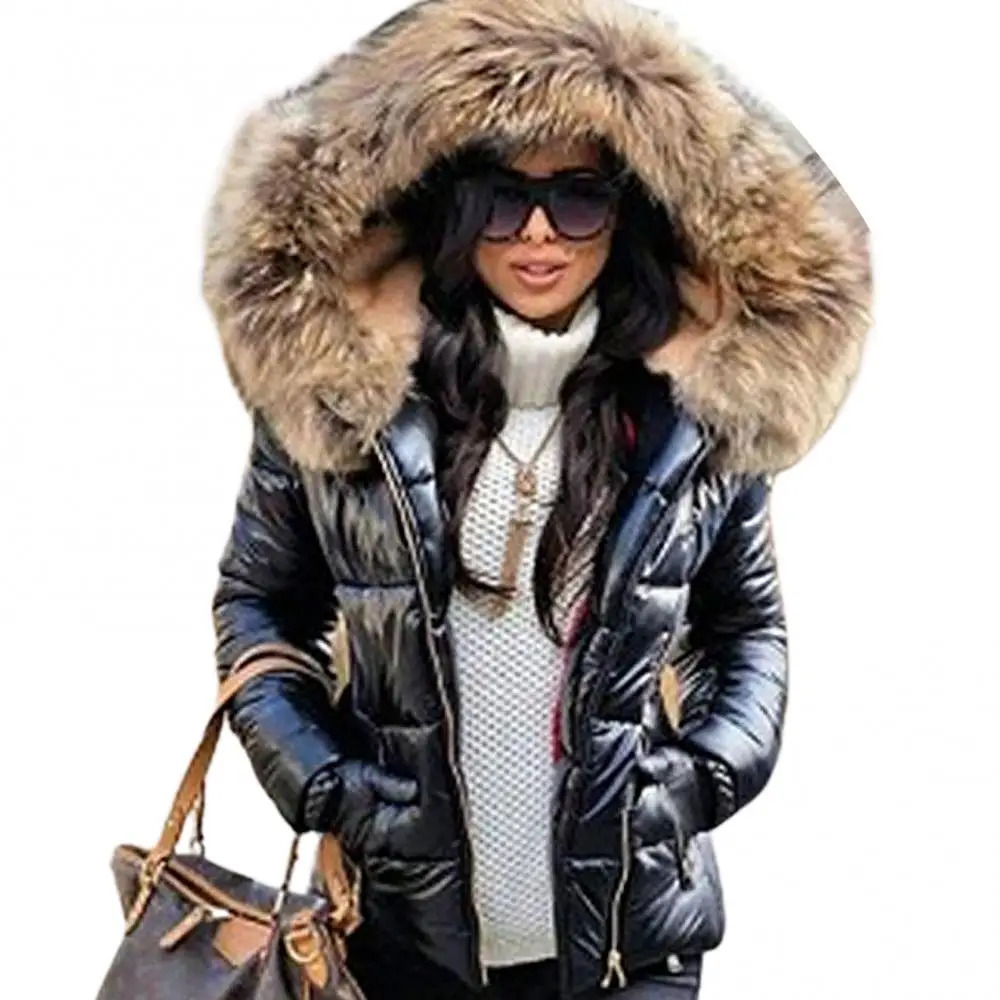 Warm Winter Jacket Zipper Jacket Womens Parka Plus Size Jacket Down Jacket Artificial Fur Hoodie Pocket Parkas Jacket Womens 241023