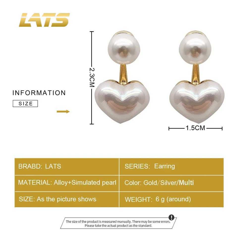 New fashion heart-shaped pearl earrings suitable for women sweet and elegant drip earrings trendy jewelry accessories W241023