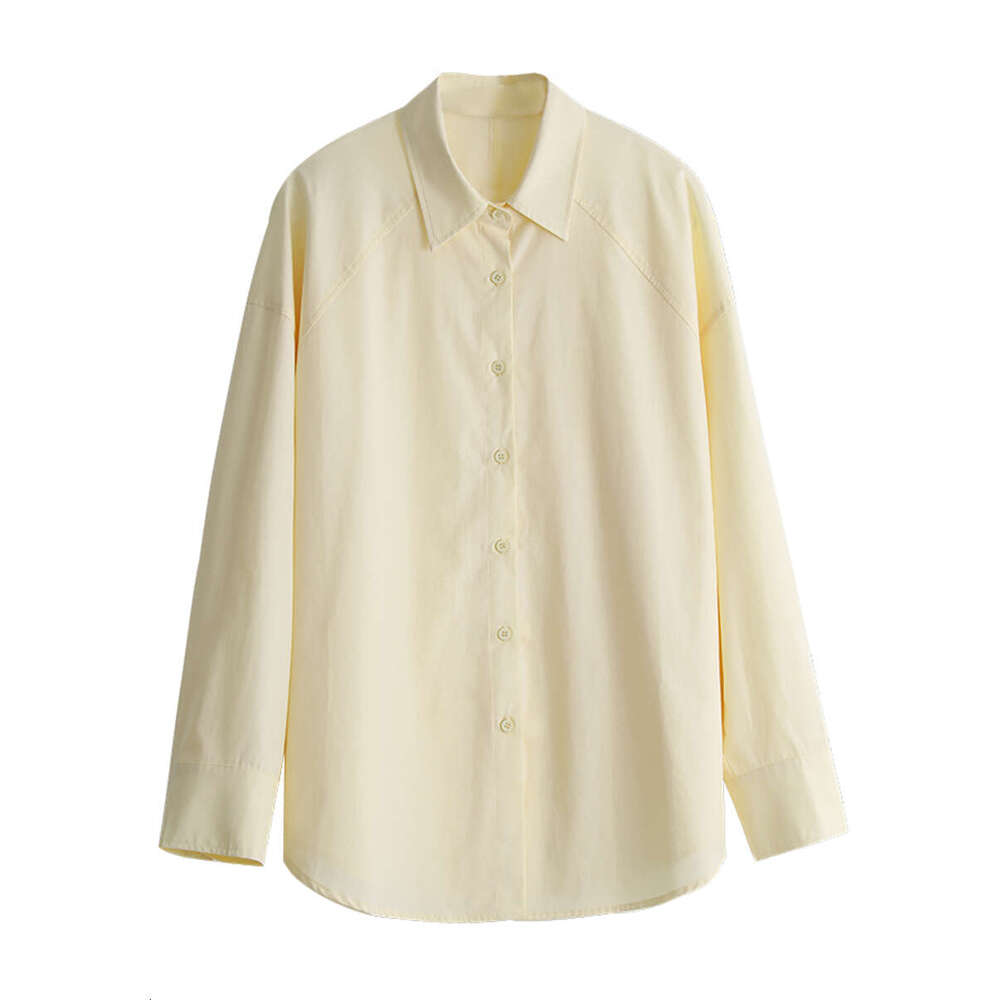 CHIC VEN Women Shirt Solid Long Sleeve Loose New Casual Lapel Female Blouses Single Breasted Mid Length Tops Spring Summer 2024