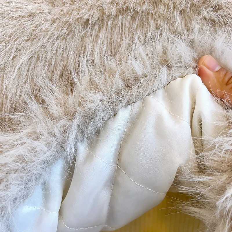 Baby girl princess cotton pad fur leather jacket baby and toddler winter patch work clothes thick warm coat baby clothing 18M-10Y W241023
