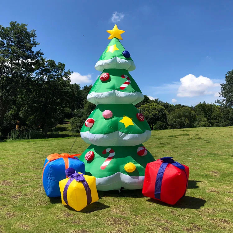 Giant inflatable Christmas tree lights up Merry Christmas outdoor decoration LED lights up party Year Christmas decoration 241024