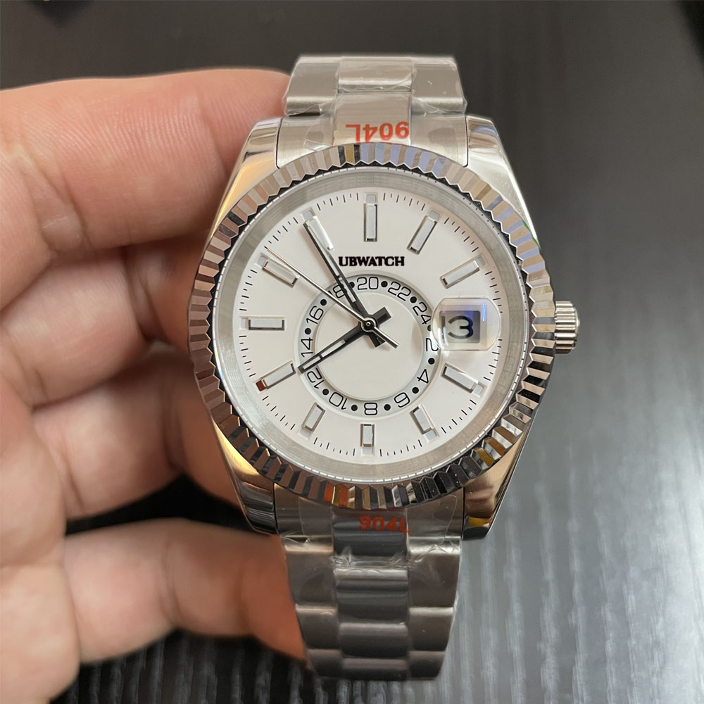 ST9 Steel Mens Watches Automatic Movement Small Dial Calendar Full Work 42mm Watch Stainless 24HOUR WORKING Luminous Business Wristwatches