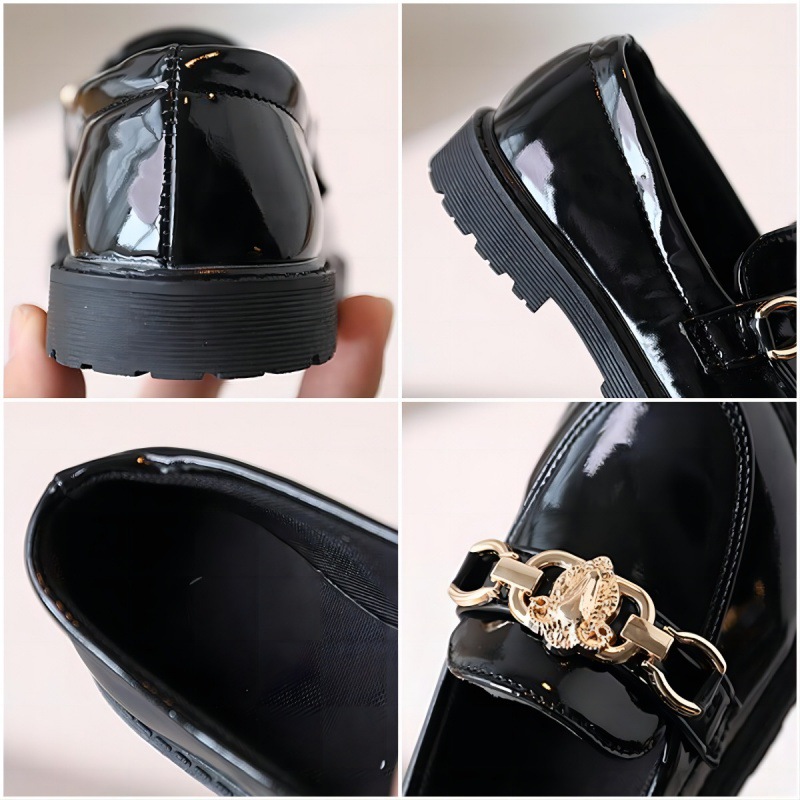 Kids Toddler Patent Leather Shoes British Style Children Slip on Loafers Cutefeet for Girl Boy Student Performance Shoes Sizes 21 - 37