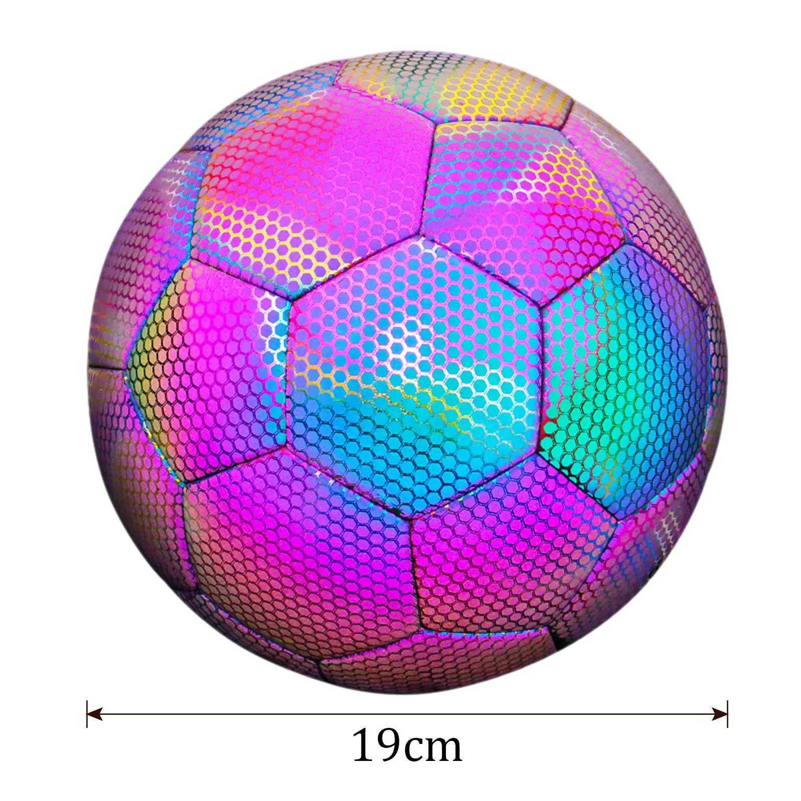 Football Holographic Luminous Wear-Resistant Rctive Football Training BallXJ241023