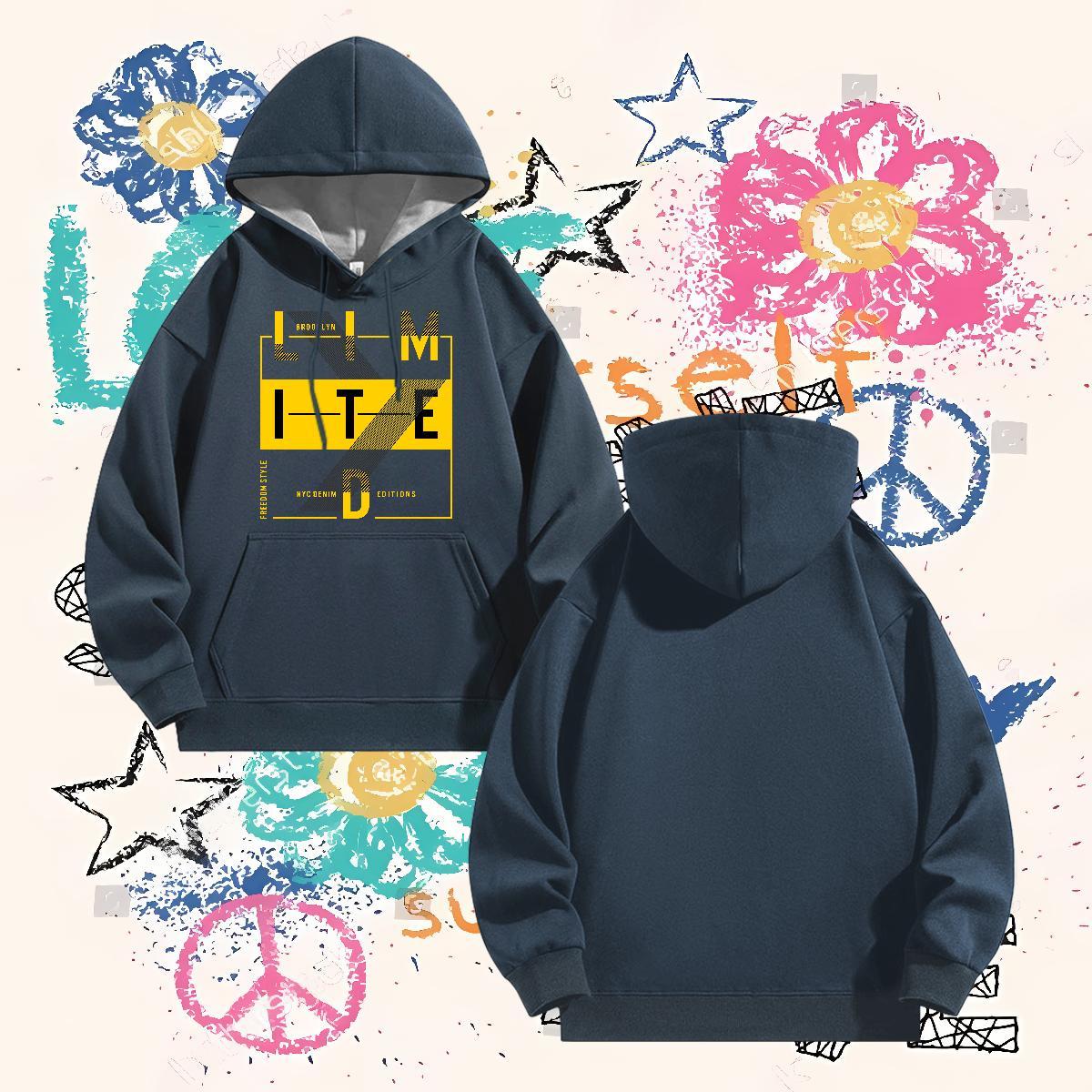 Fashion Mens Hoodie Sweatshirt Hooded Collar Long Sleeve Warm Men Tops Hoodie Anime Oversized US Size Top Hoody Y2K Warm Fleece