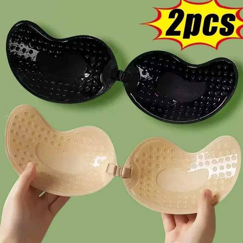 Invisible Strapless Adhesive Stick Bra Strapless Push Up Bras Women Lingerie Seamless Silicone Nipple Covers Bralette UnderwearXJ2410