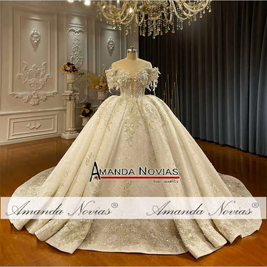 Special Design Off The Shoulder Straps Bridal Dress