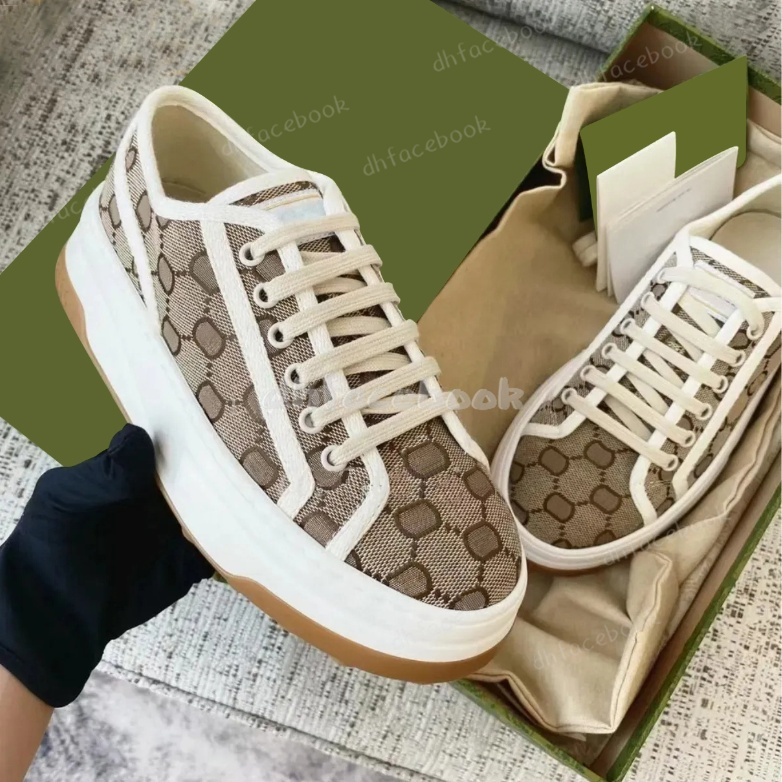 Designer Women Casual Shoes Italy low-cut 1977 high top Letter High-quality Sneaker dhfacebook Beige Ebony Canvas Tennis Shoe Fabric Trims shoes size 35-45