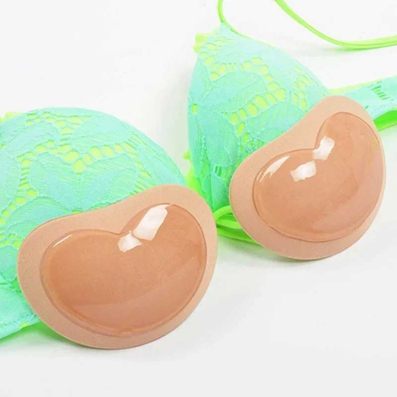 2pcs Silicone Bra Inserts Breast Pads Sticky Push-up Women Bra Cup Thicker Nipple Cover Patch Bikini Inserts for SwimsuitXJ2410