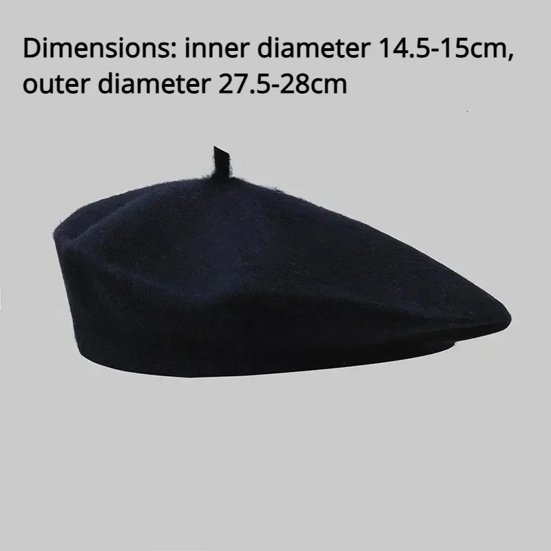 Winter Women Wool Berets French Artist Style Warm Hat Retro Plain Beret Solid Color Elegant Lady All Matched Autumn Caps 241010