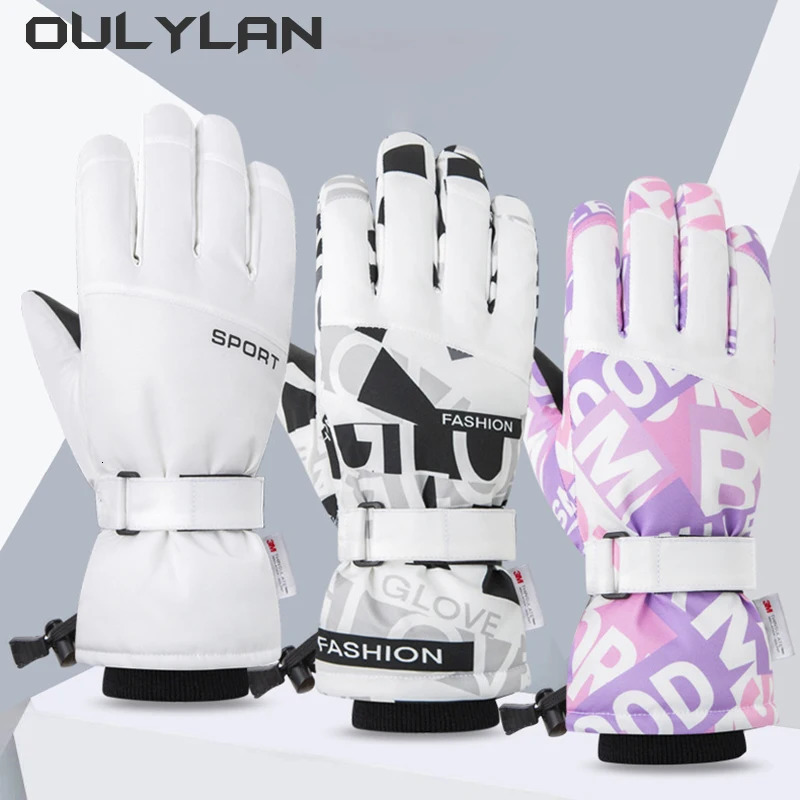Oulylan Waterproof Ski Snowboard Gloves Touchscreen Outdoor Thickened Snow Motorcycle 241024