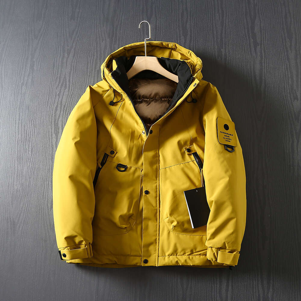 Men's Warm Windproof Hooded Cotton Jacket, Heat Reflection Inside, Outdoor Function Clothes, Thickened, Waterproof, Winter