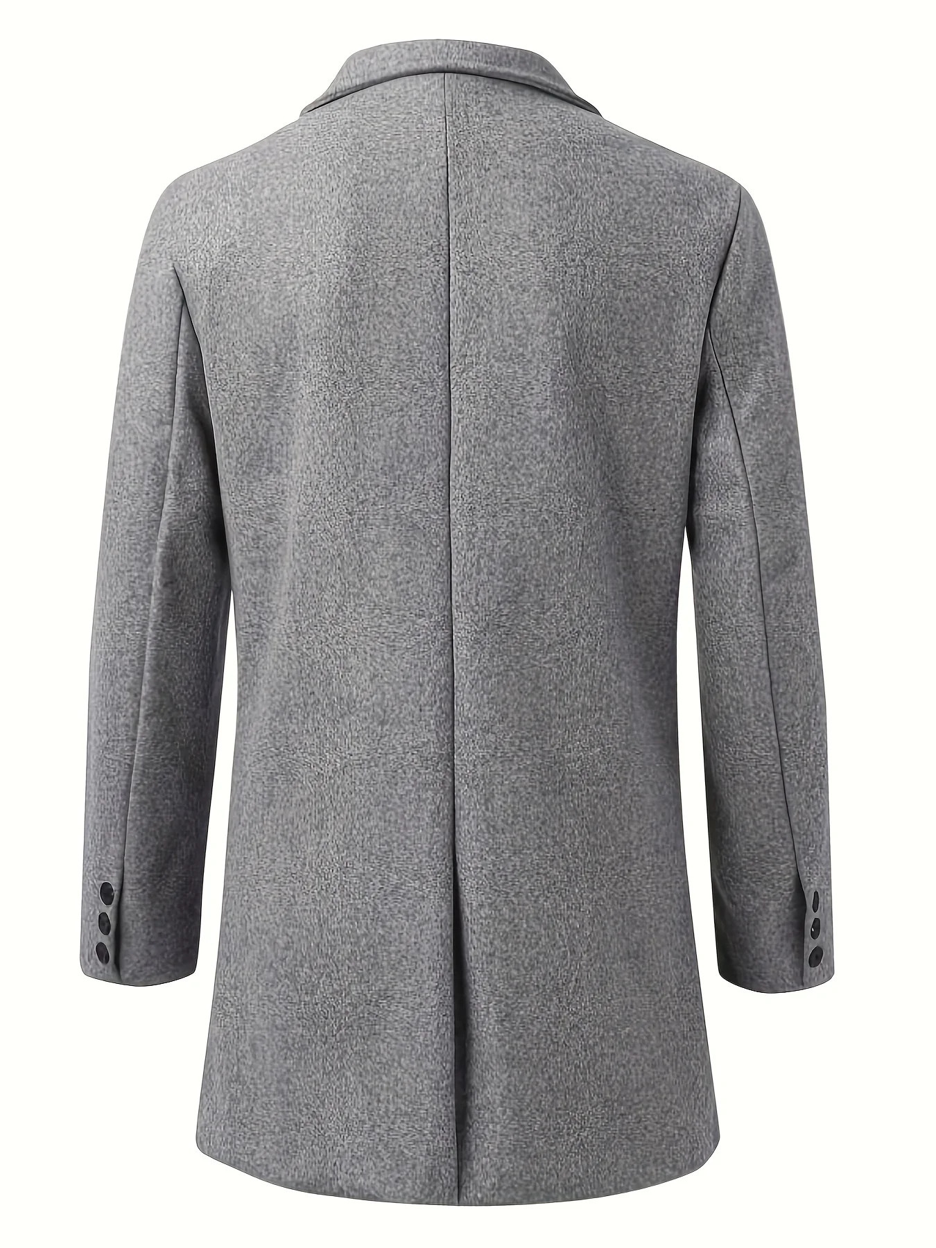 Autumn and winter mens casual wool coat British trend mens long sleeved wool jacket 241024