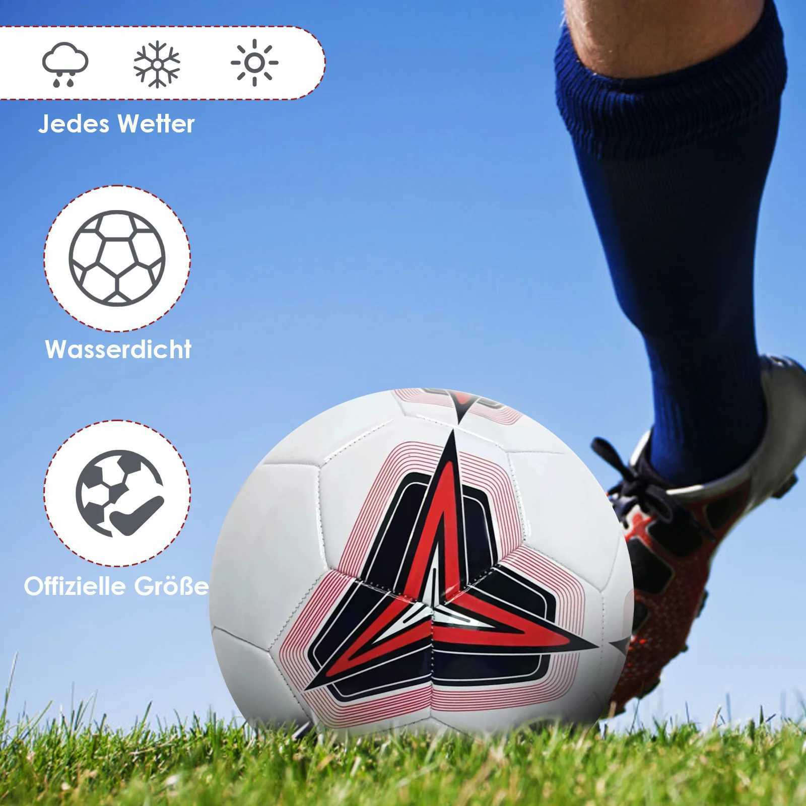 New PVC Machine-stitched Football Soccer Balls Official Size 5 Match Balls Seamss Wearproof Anti-slip Training FootballXJ241023