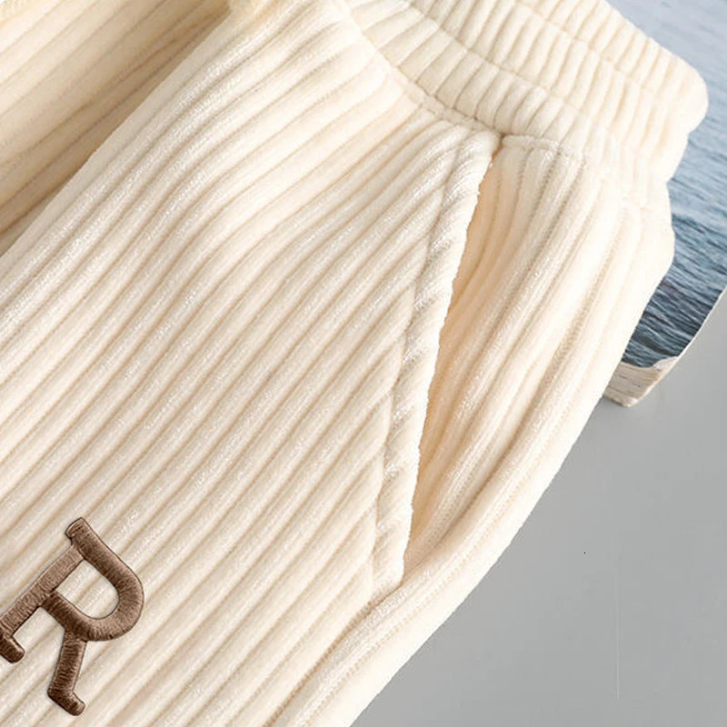 Autumn Winter Kid Teenage Girls loose Corduroy sweatpants wool Trouser jogging pants childrens casual sweatpants boys clothing 241024