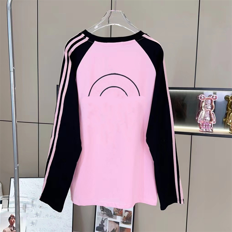 Designer Womens T Shirt Luxury Fashion Crew Neck Long Sleeves Printed Breathable Designer Shirts polo shirt clothing Size S-L