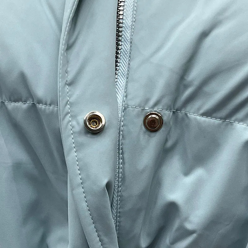 Loose fox fur collar down jacket womens winter inflatable jacket oversized jacket with detachable sleeves 241023