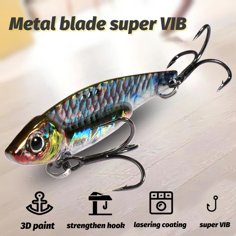 Spinner Spoon Metal Jig Bait 7g 10g 16g 20g VIB Sinking Blade Spinning Treble Hook Spinnerbait Pesca Pike Carp Sea Fishing Lure 241024