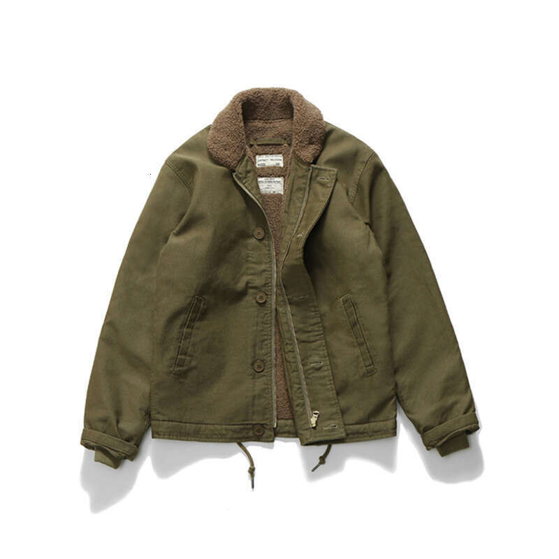 Winter American Style Work N1 Deck Cotton Padded Coat Outdoor Sport Climbing Hiking Thickened Plush Tops Men's Cashmere Jacket