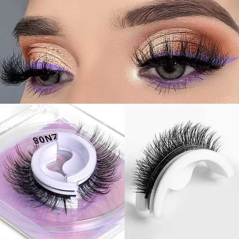 1 pair of self-adhesive false eyelashes 3D glue free eyelash strips natural mink eyelashes reusable eyelash extension beauty productsW241024