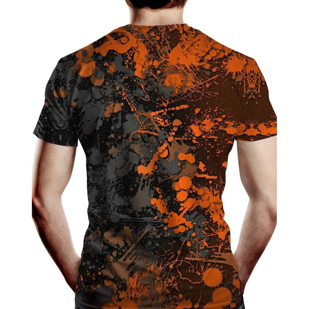 Mens T shirt Men's Novelty T Shirt Graffiti Print Summer Fashion tee Casual tops summer clothes Fashionable and cool