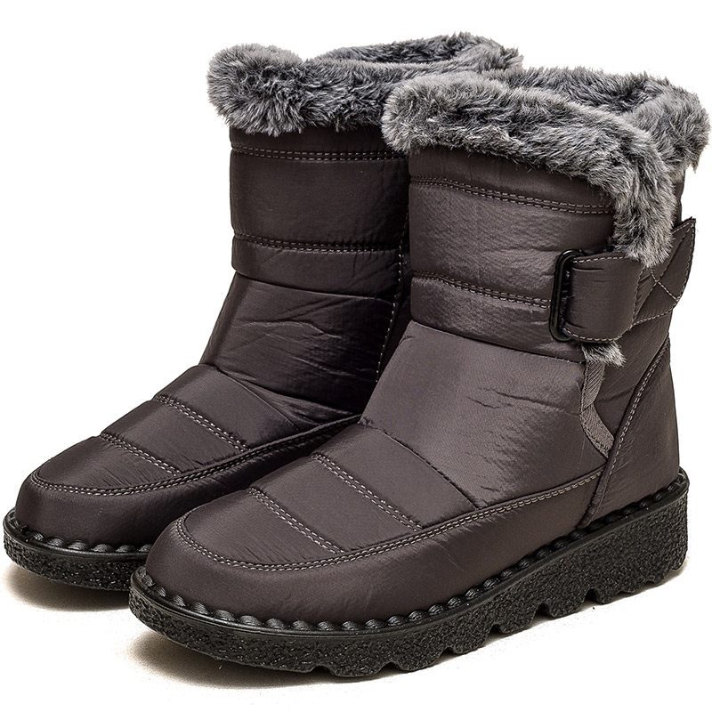 Plush Womens Wedge-Heeled With Fur Warm Snow Boots Advantage Winter For Women Platform Winter Shoes